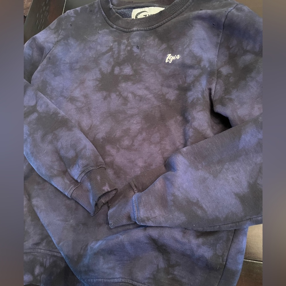 Zyia size small distressed sweatshirt